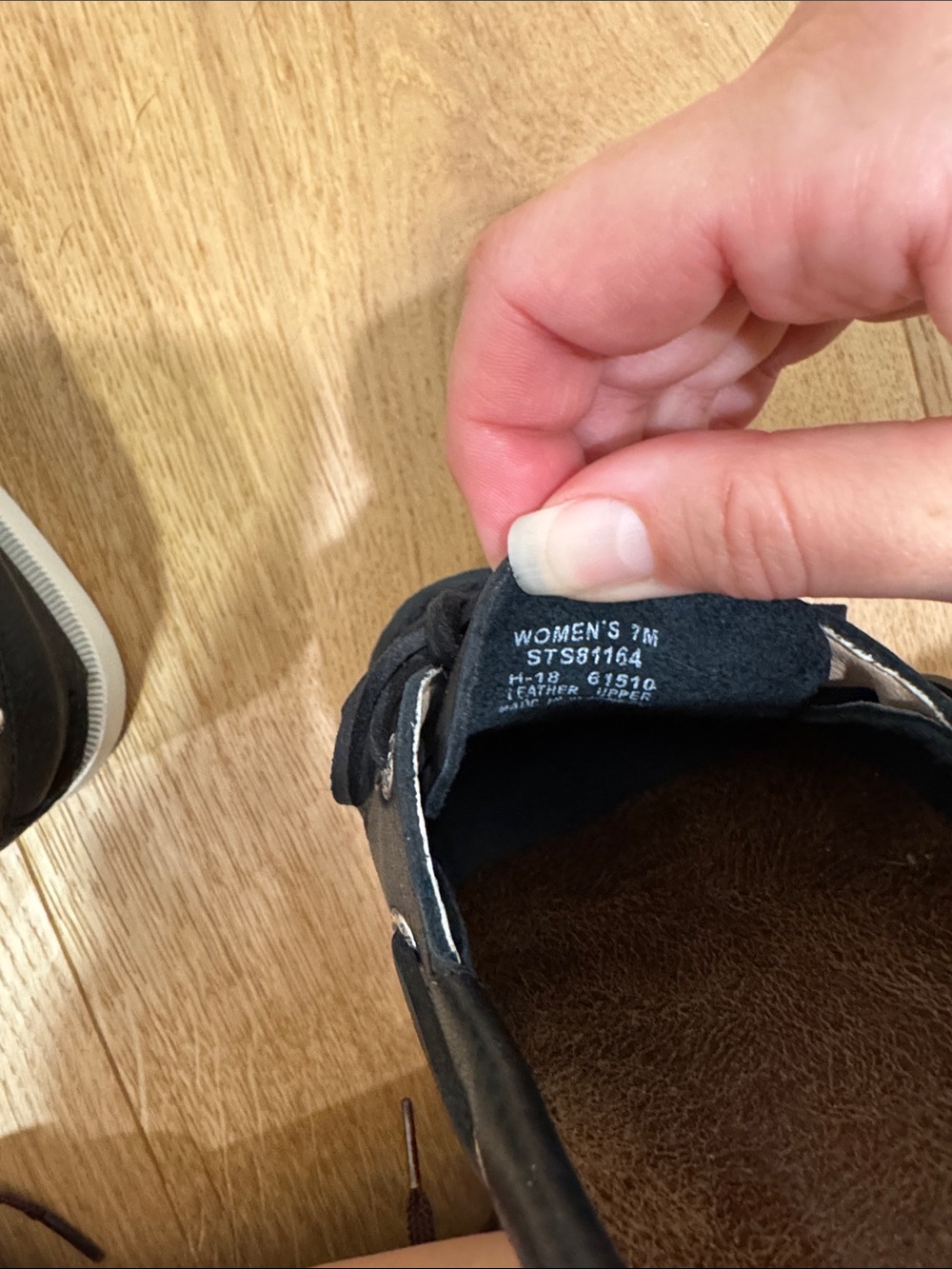 Sperry Black and White Women's Moccasin Boat Shoes - Picture 9 of 10